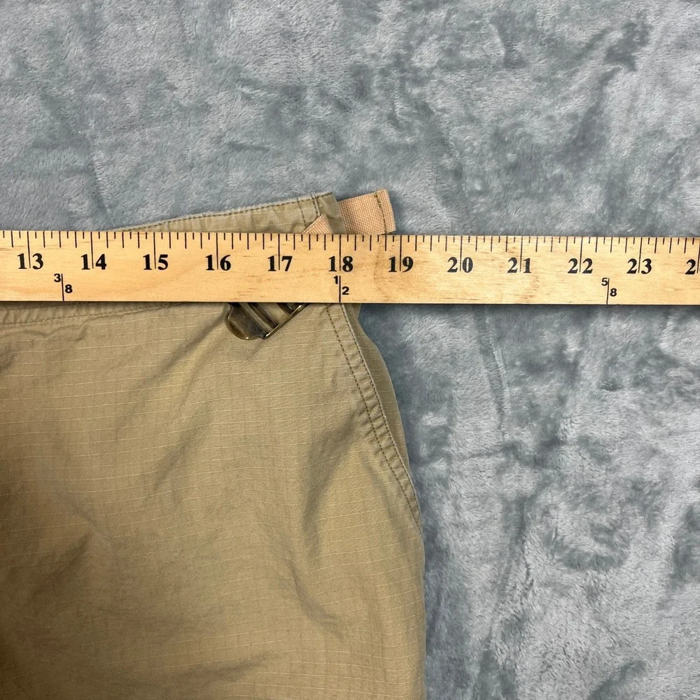 Lauren Ralph Lauren Khaki Cargo Shorts Women 16W Tan‎ Ripstop Cotton Cinch Waist